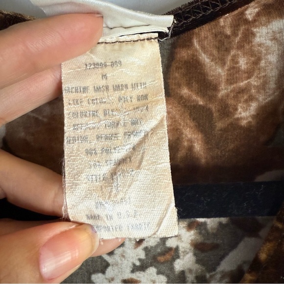 Moda Int’l vintage floral crop top 90’s Y2K velvet Ruched top Size: M - Picture 6 of 8